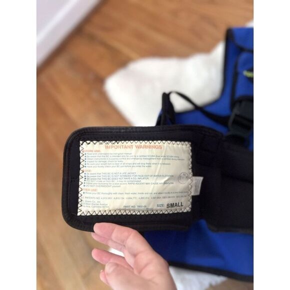 Cousteau Aqua Lung Scuba Diving Vest Blue & Black Size S - Picture 11 of 11